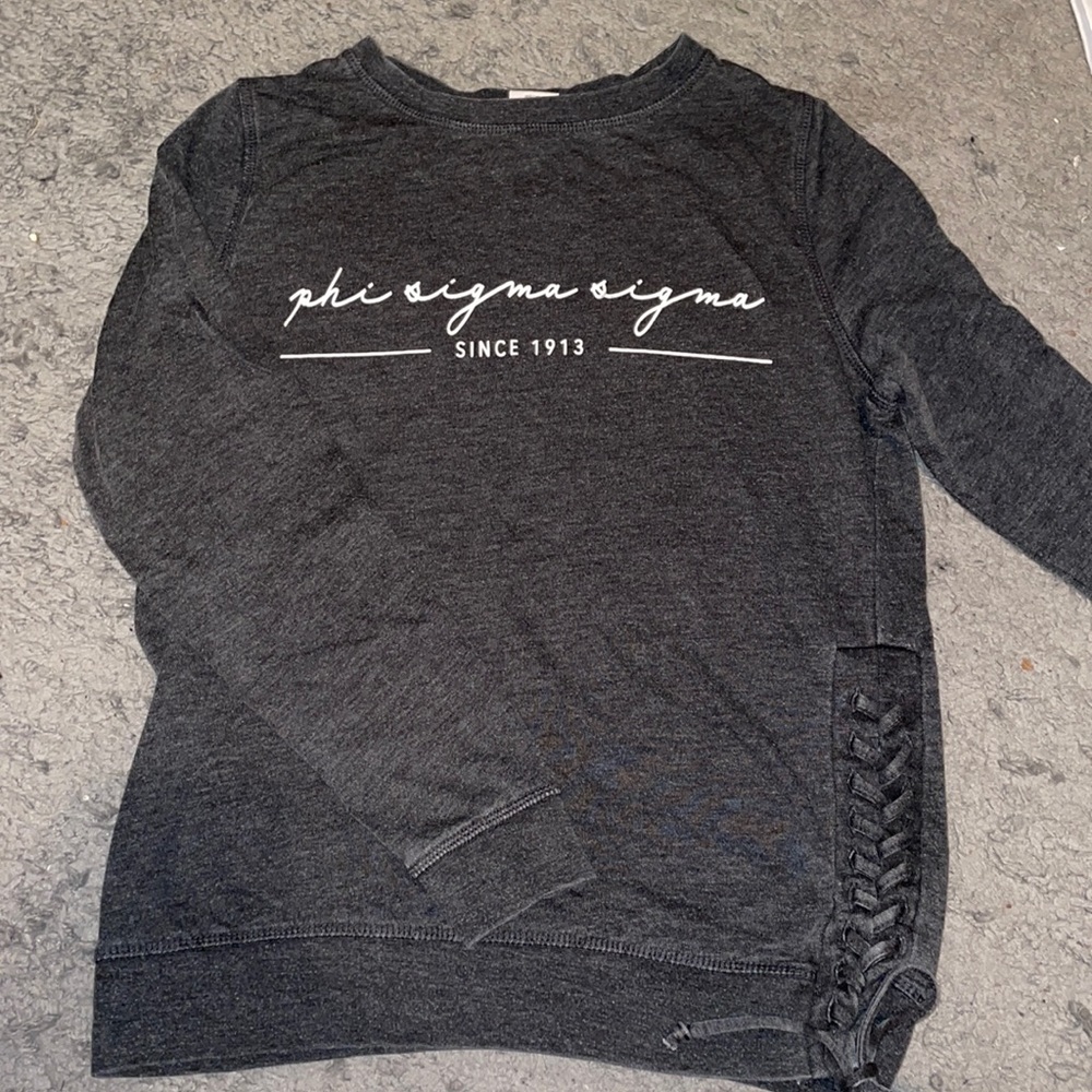 Phi sigma sigma pull over with tie.